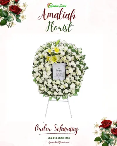 Krans Bunga Duka Cita di Kebayoran Lama Selatan
